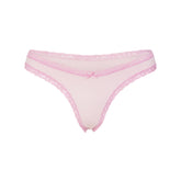 LIGHTWEIGHT COTTON LACE THONG | CHERRY BLOSSOM