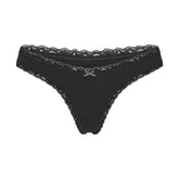 LIGHTWEIGHT COTTON LACE THONG | SOOT