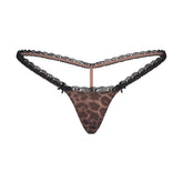 FITS EVERYBODY LACE MICRO THONG | UMBER LEOPARD PRINT