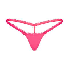 FITS EVERYBODY LACE MICRO THONG | ULTRA PINK