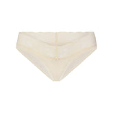 LIGHTWEIGHT COTTON WIDE LACE BRIEF | BUTTER TONAL