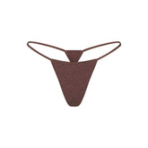 EVERYDAY COTTON STRING THONG | COCOA HEATHER