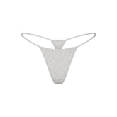 EVERYDAY COTTON STRING THONG | LIGHT HEATHER GREY