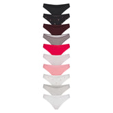 LIGHTWEIGHT COTTON THONG 10-PACK | MICRO DOT FLORAL MULTI