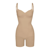 SEAMLESS SCULPT LOW BACK MID THIGH BODYSUIT | CLAY