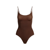 SHEER SEAMLESS THONG BODYSUIT | COCOA