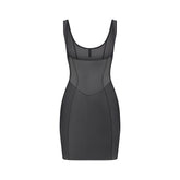 POWER MESH SHAPEWEAR OPEN BUST SLIP DRESS | ONYX