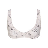 SIGNATURE SWIM PLUNGE BIKINI TOP | ECRU BANDANA PRINT