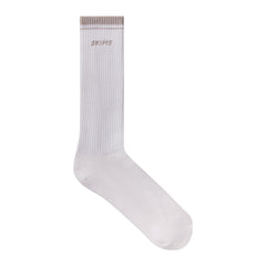 SKIMS SOCKS RIBBED CREW LOGO SOCK | SNOW AND STONE