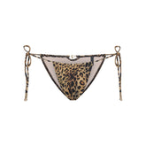 ICONIC SWIM HARDWARE TIE SIDE BIKINI BOTTOM | CHEETAH SKIN PRINT