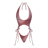SIGNATURE SWIM PLUNGE MONOKINI | HENNA FK OMBRE PRINT