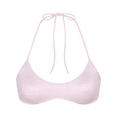 SATIN SWIM SMOCKED SCOOP BIKINI TOP | CHERRY BLOSSOM