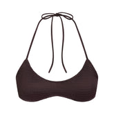 SATIN SWIM SMOCKED SCOOP BIKINI TOP | PHOENIX