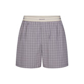 COTTON POPLIN MENS LOGO BAND BOXER | FULL MOON CHECK