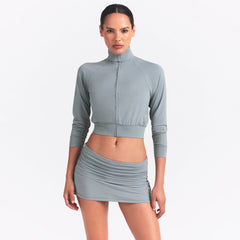 NikeSKIMS AIRY FOLDOVER SKORT | WASHED PACIFIC
