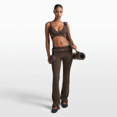 NikeSKIMS MATTE WRAP FRONT BRA | DARK SEPIA