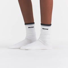 SKIMS SOCKS RIBBED CREW LOGO SOCK 3-PACK | CHERRY BLOSSOM MULTI
