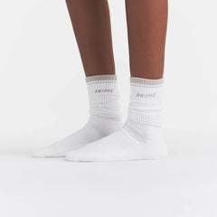 SKIMS SOCKS RIBBED CREW LOGO SOCK 3-PACK | STONE MULTI