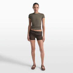 NikeSKIMS RIBBED SEAMLESS BABY T-SHIRT | DUSTY OAKMOSS