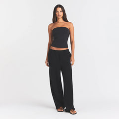 COTTON FLEECE CLASSIC STRAIGHT LEG PANT | ONYX