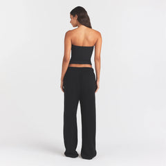 COTTON FLEECE CLASSIC STRAIGHT LEG PANT | ONYX
