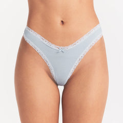 LIGHTWEIGHT COTTON LACE THONG | AIRSPACE