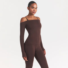 SMOOTH LAYERS OFF THE SHOULDER TOP | COCOA