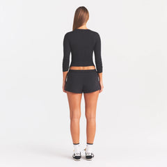 COTTON RIB LONG SLEEVE T-SHIRT | SOOT