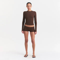 FITS EVERYBODY LONG SLEEVE T-SHIRT | COCOA