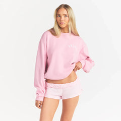 COTTON FLEECE LOGO CLASSIC CREWNECK | HALITE WITH SNOW LOGO