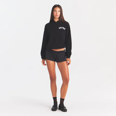 COTTON FLEECE CLASSIC HOODIE | ONYX SNOW ARCHED SKIMS LOGO
