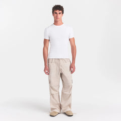 SKIMS COTTON RIB MENS T-SHIRT | CHALK