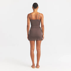RIB KNIT LACE CAMI | AMETHYST