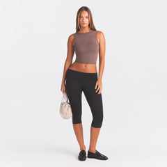 COTTON JERSEY TIE BACK TANK | AMETHYST