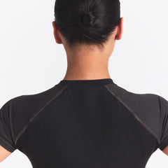 NikeSKIMS MATTE SHINE MIX CROPPED BABY T-SHIRT | OBSIDIAN AND IGNEOUS