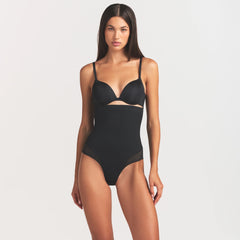 POWER MESH SHAPEWEAR CORE SCULPT HIGH-WAISTED BRIEF | ONYX