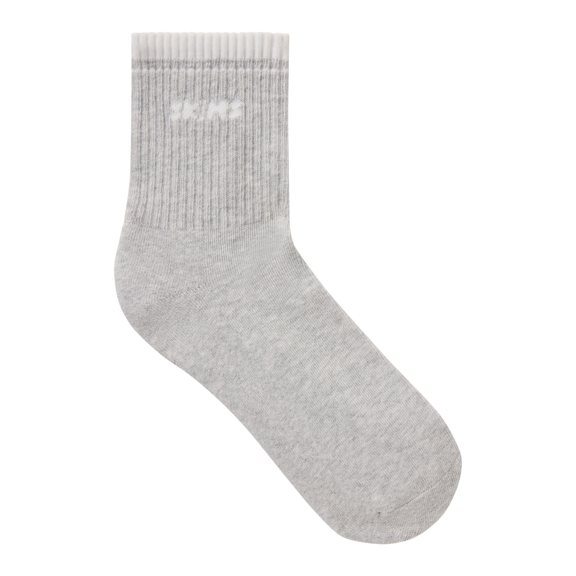 SKIMS SOCKS RIBBED QUARTER CREW LOGO SOCK 3-PACK | CHERRY BLOSSOM MULTI
