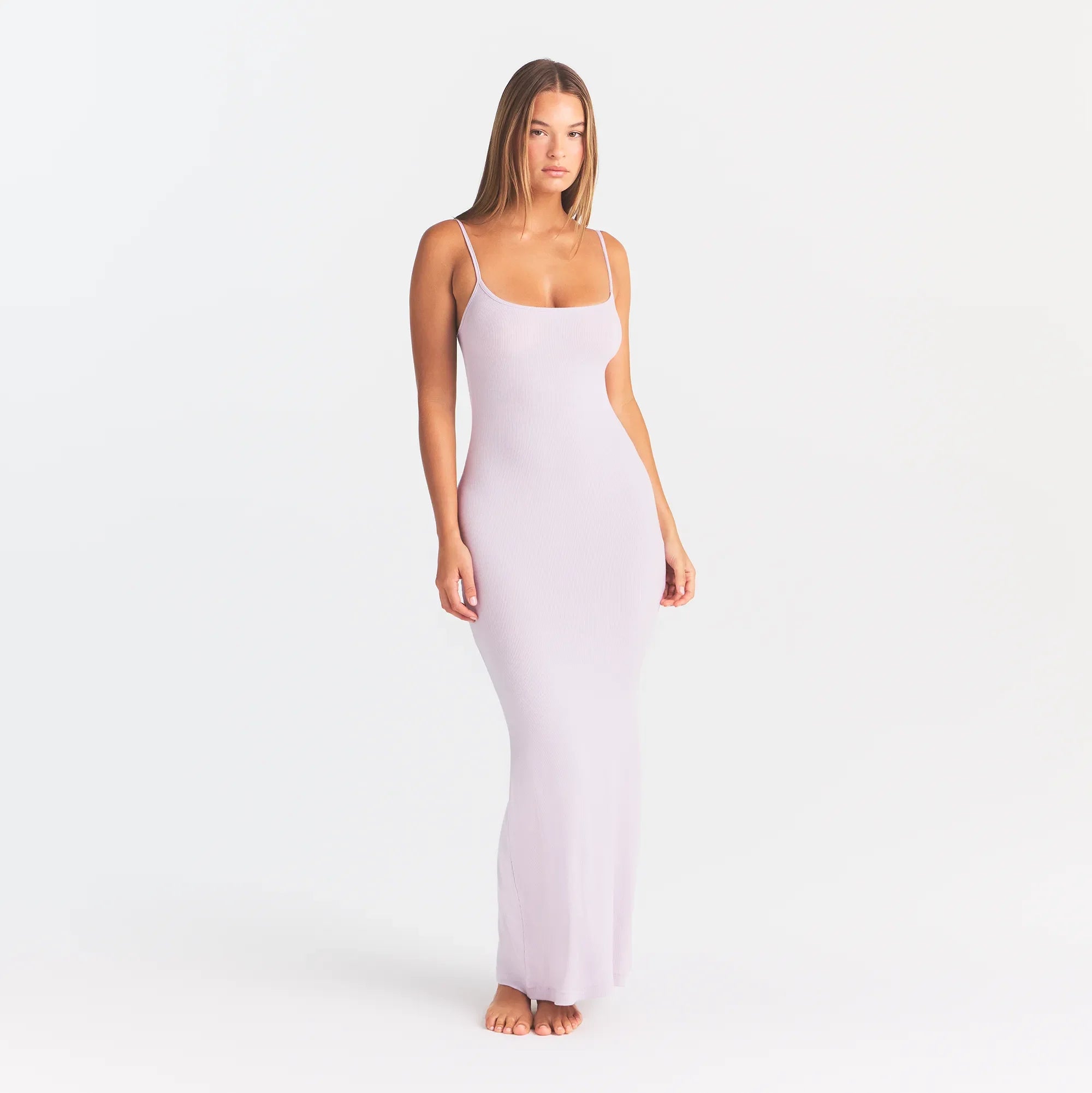 SOFT LOUNGE LONG SLIP DRESS | IRIS MICA