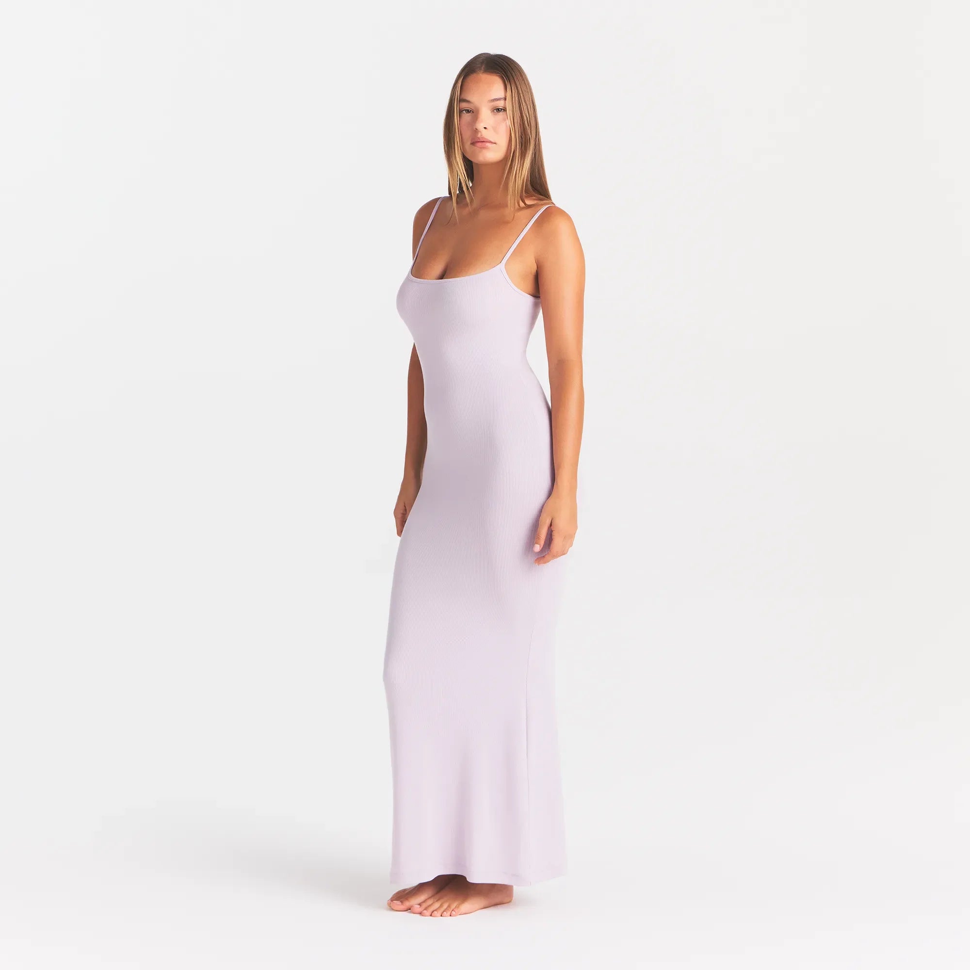 SOFT LOUNGE LONG SLIP DRESS | IRIS MICA