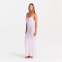 SOFT LOUNGE LONG SLIP DRESS | IRIS MICA