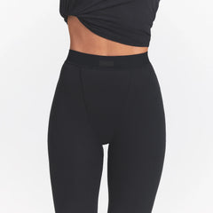 COTTON RIB LEGGING | SOOT