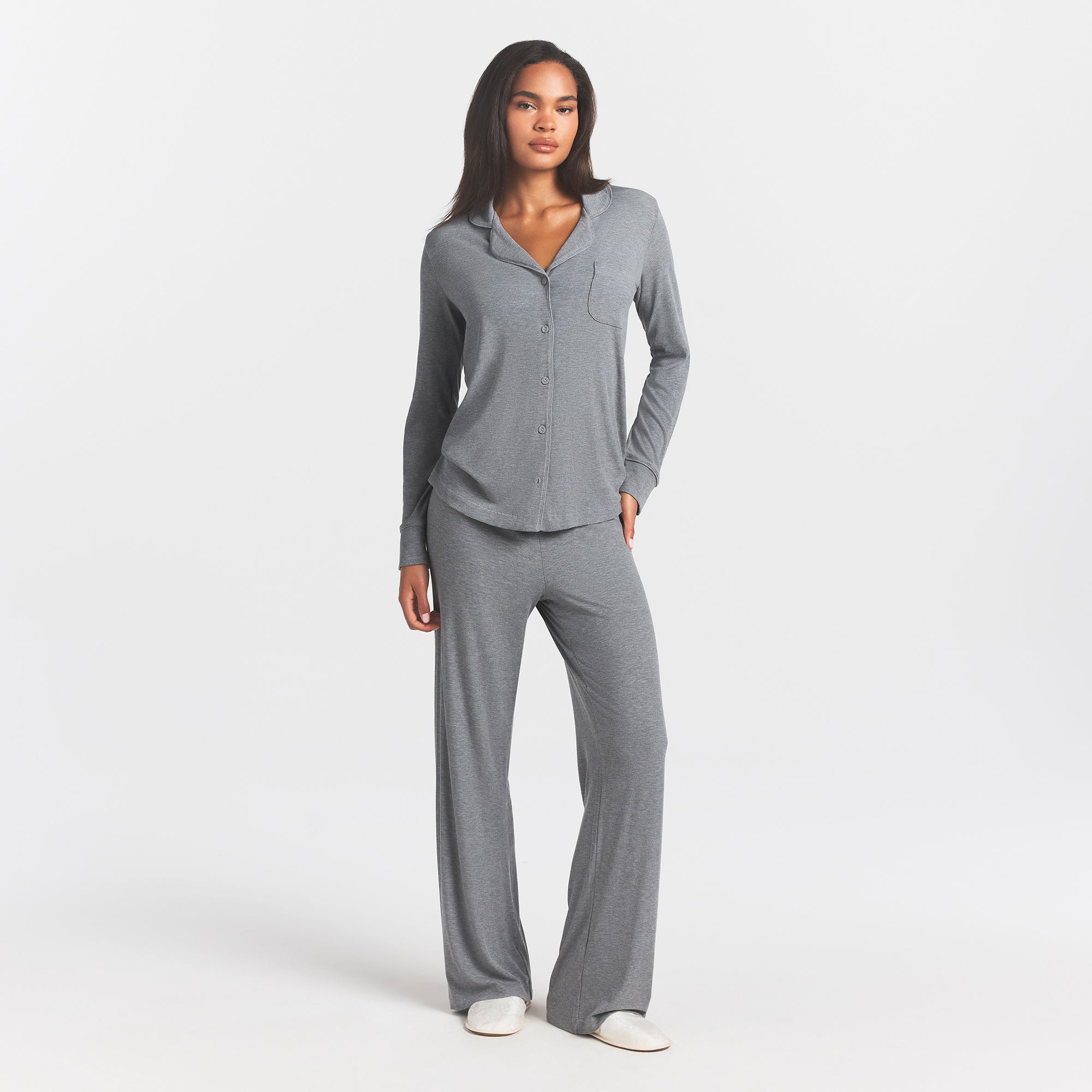 SOFT LOUNGE SLEEP SET | HEATHER GREY