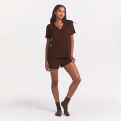 SOFT LOUNGE SHORT SLEEP SET | COCOA