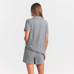 SOFT LOUNGE SHORT SLEEP SET | HEATHER GREY