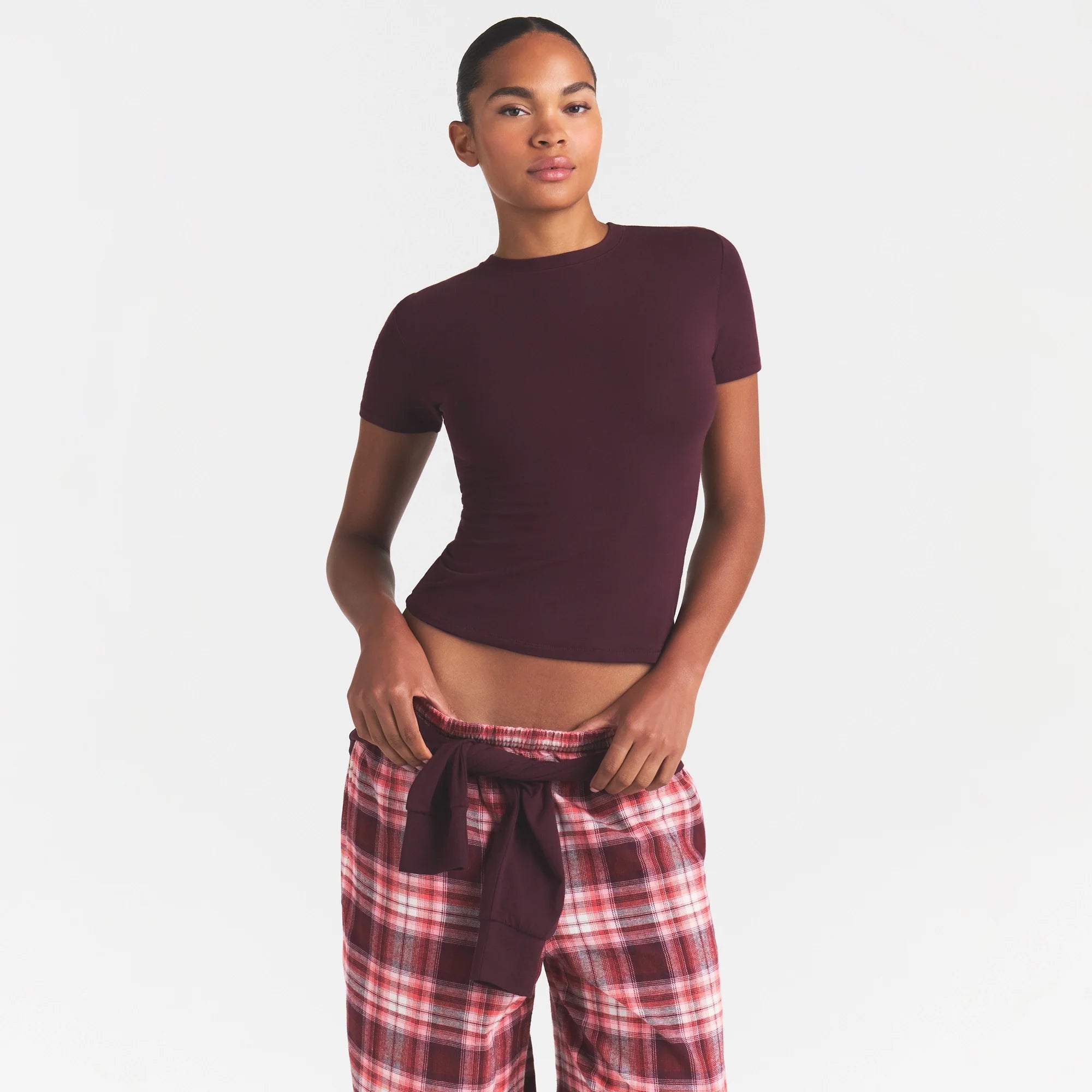 COTTON JERSEY T-SHIRT | CURRANT