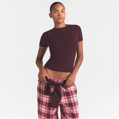 COTTON JERSEY T-SHIRT | CURRANT