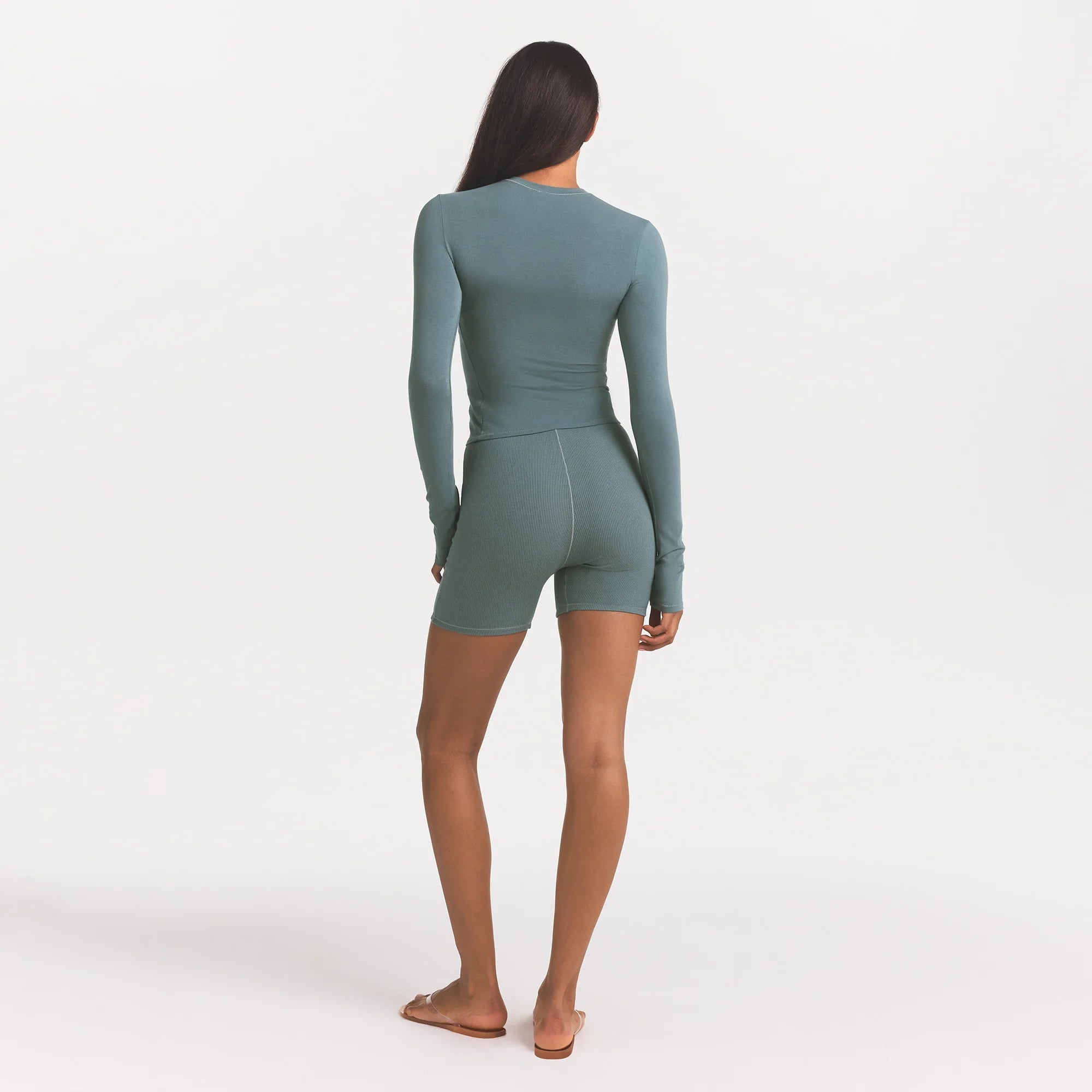 COTTON JERSEY LONG SLEEVE T-SHIRT | KYANITE