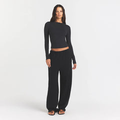 COTTON JERSEY LONG SLEEVE T-SHIRT | SOOT