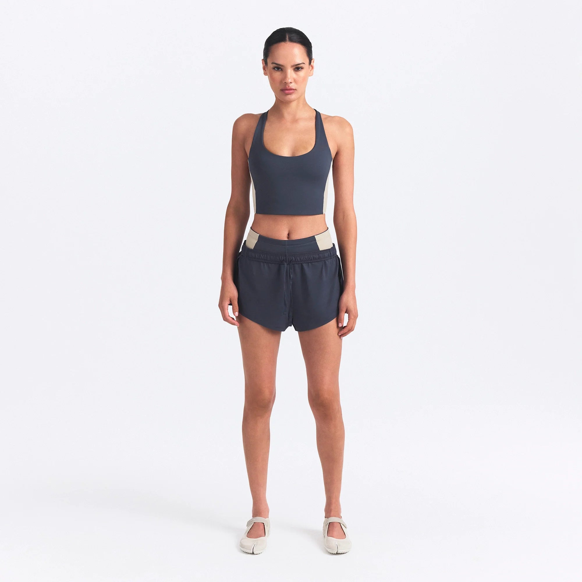 NikeSKIMS MATTE SHINE MIX RACERBACK BRA TOP | DEEP ROYAL AND STONE