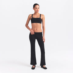 NikeSKIMS MATTE SHINE MIX STRAIGHT NECK BRA | OBSIDIAN AND IGNEOUS